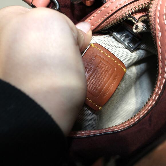 Coach Rogue 17 in Pewter Melon Pink Satchel Mini Bag - Picture 10 of 12